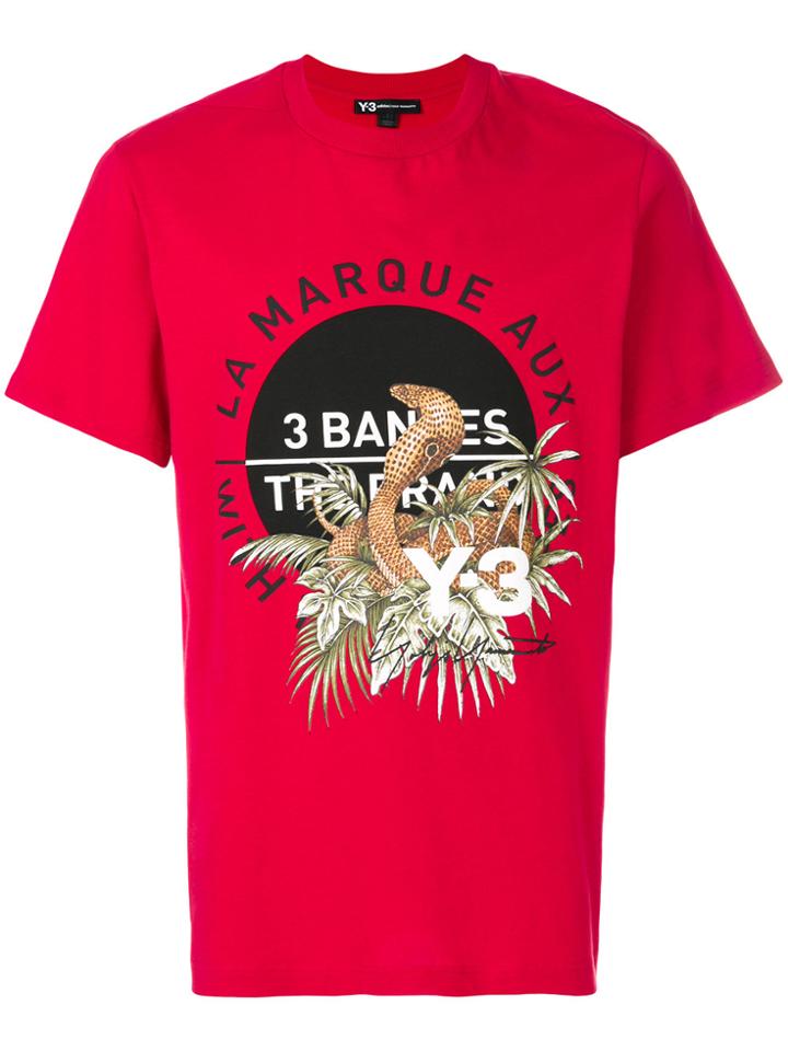 Y-3 Cobra Print T-shirt - Red