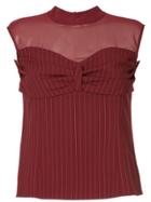 Guild Prime Pinstripe Bustier Top - Red