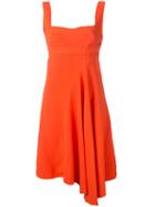 Victoria Beckham - Flared Bustier Dress - Women - Cotton/viscose - 8, Women's, Yellow/orange, Cotton/viscose