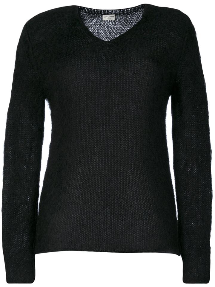 Saint Laurent Classic Knitted Sweater - Black