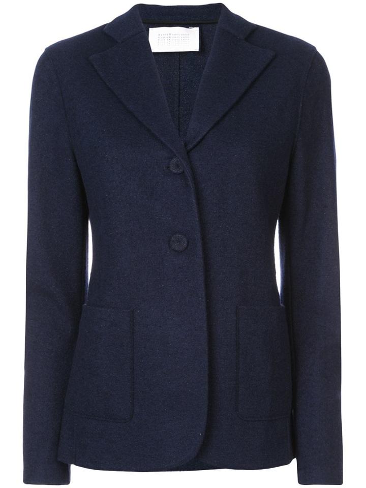 Harris Wharf London Classic Buttoned Blazer - Blue