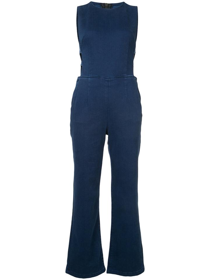 3x1 - Denim Jumpsuit - Women - Cotton/polyester/spandex/elastane - M, Women's, Blue, Cotton/polyester/spandex/elastane