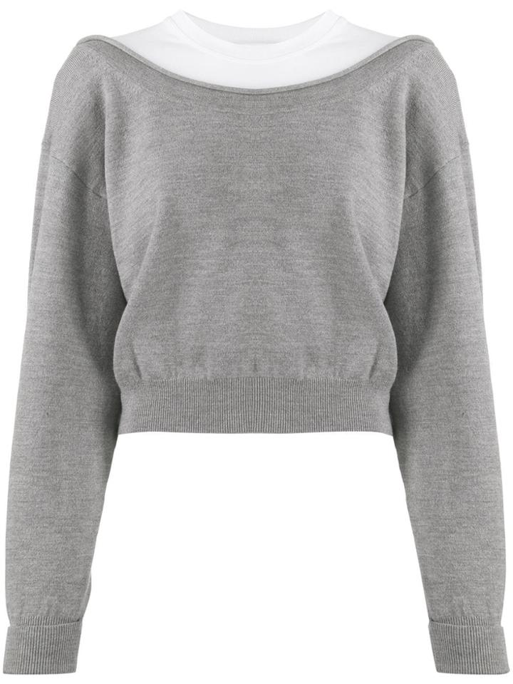 Alexander Wang Two Tone Jumper - Grey