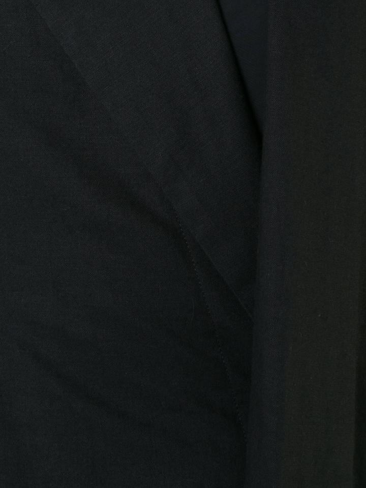 Yohji Yamamoto - Front Stole Coat - Women - Cotton/linen/flax - 2, Black, Cotton/linen/flax