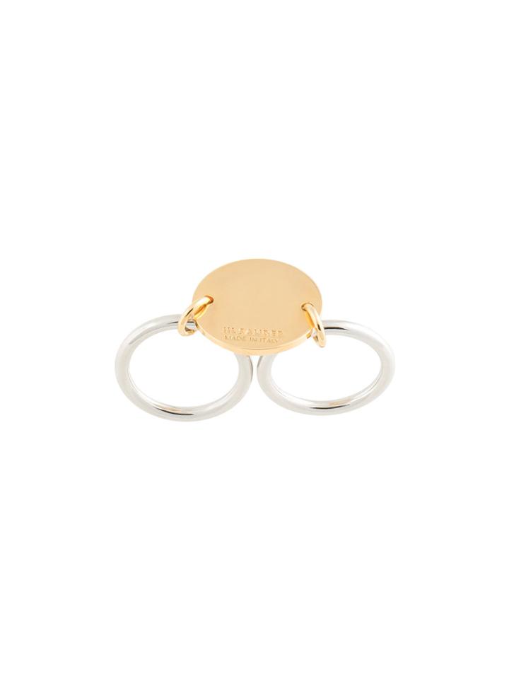 Jil Sander Double Locket Ring - Metallic