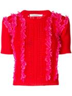 Philosophy Di Lorenzo Serafini Ruffle Perforated Jumper - Red