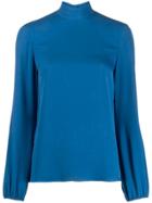 Theory Stand-up Collar Blouse - Blue
