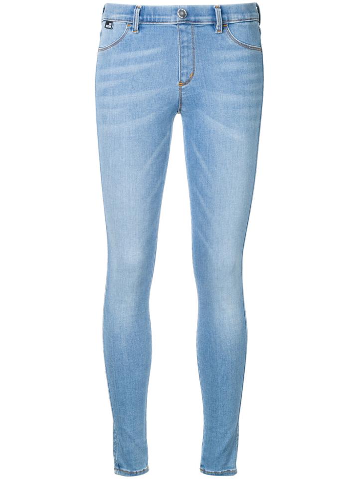 Love Moschino Embroidered Heart Skinny Jeans - Blue