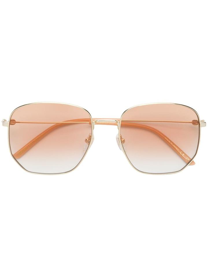 Gucci Eyewear Rectangular Frame Sunglasses - Metallic