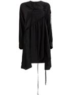 Vera Wang Ruched Lace Detailed Dress - Black