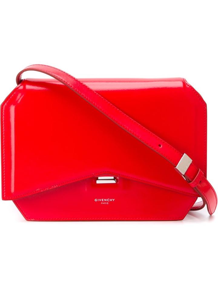 Givenchy Medium Bow-cut Shoulder Bag, Women's, Red, Calf Leather
