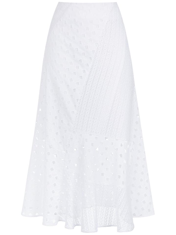 Giuliana Romanno Panelled Midi Skirt - White