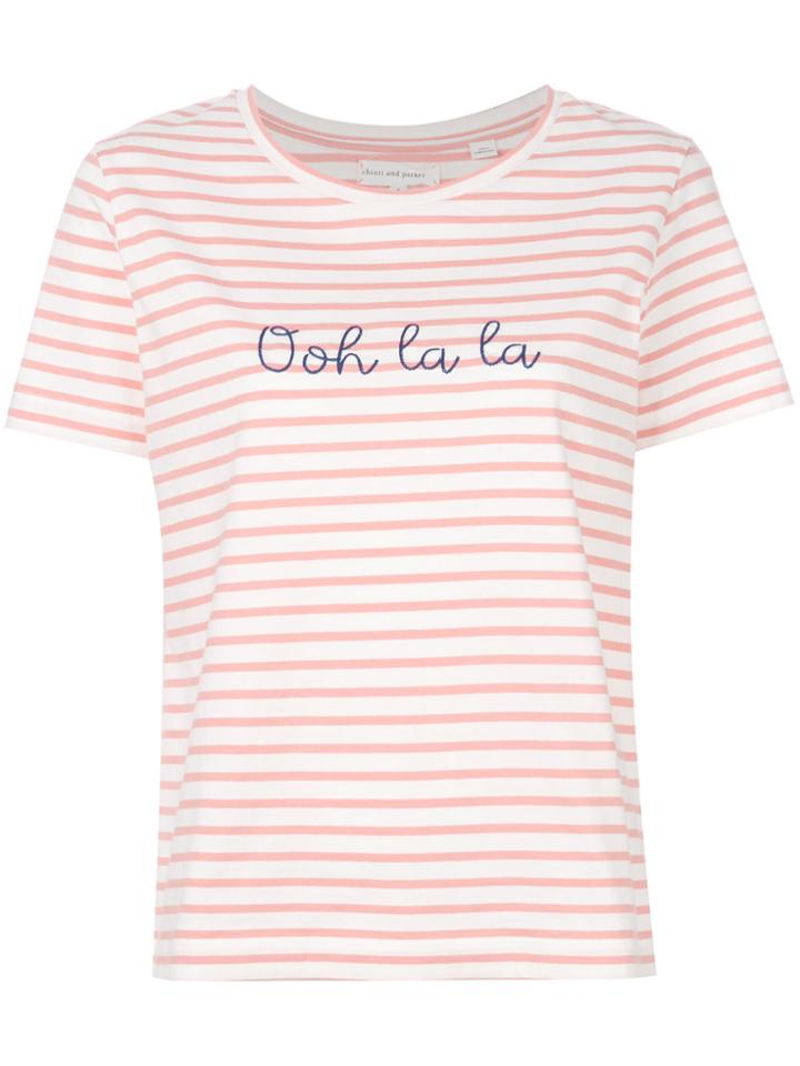 Chinti & Parker Ooh La La Striped T-shirt - White