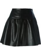 Red Valentino A-line Mini Skirt, Women's, Size: 42, Black, Lamb Skin/viscose
