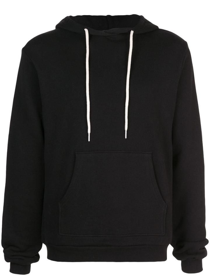John Elliott Kangaroo Pocket Drawstring Hoodie - Black