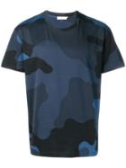 Valentino Macro Camouflage Print T-shirt - Blue