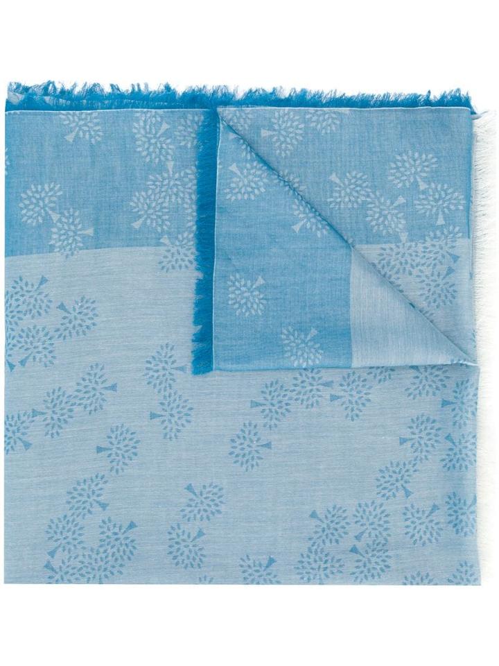 Mulberry Tamara Square Cotton Scarf - Blue