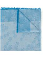 Mulberry Tamara Square Cotton Scarf - Blue