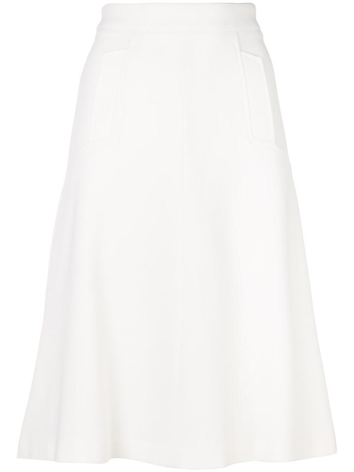P.a.r.o.s.h. Flared Midi Skirt - White