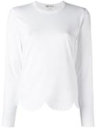 Comme Des Garçons Comme Des Garçons Scallop Hem T-shirt, Women's, Size: Small, White, Cotton
