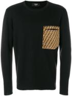 Fendi Ff Logo Patch Sweatshirt - Black