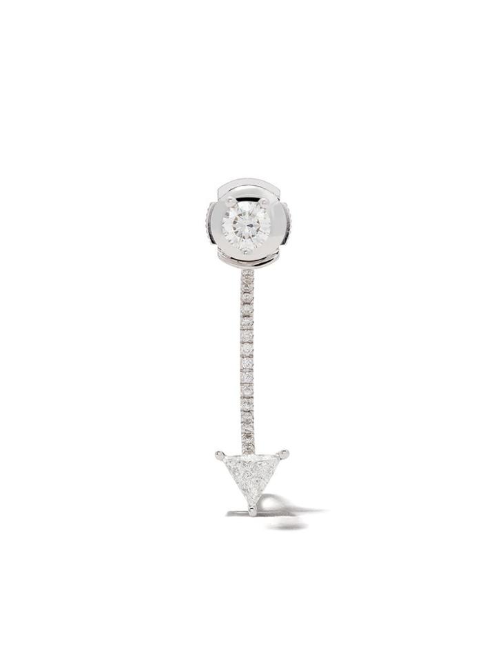 Delfina Delettrez 18kt White Gold And Diamond Dots Earring -