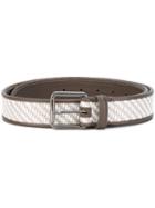 Ermenegildo Zegna - Woven Belt - Men - Leather - 110, Grey, Leather