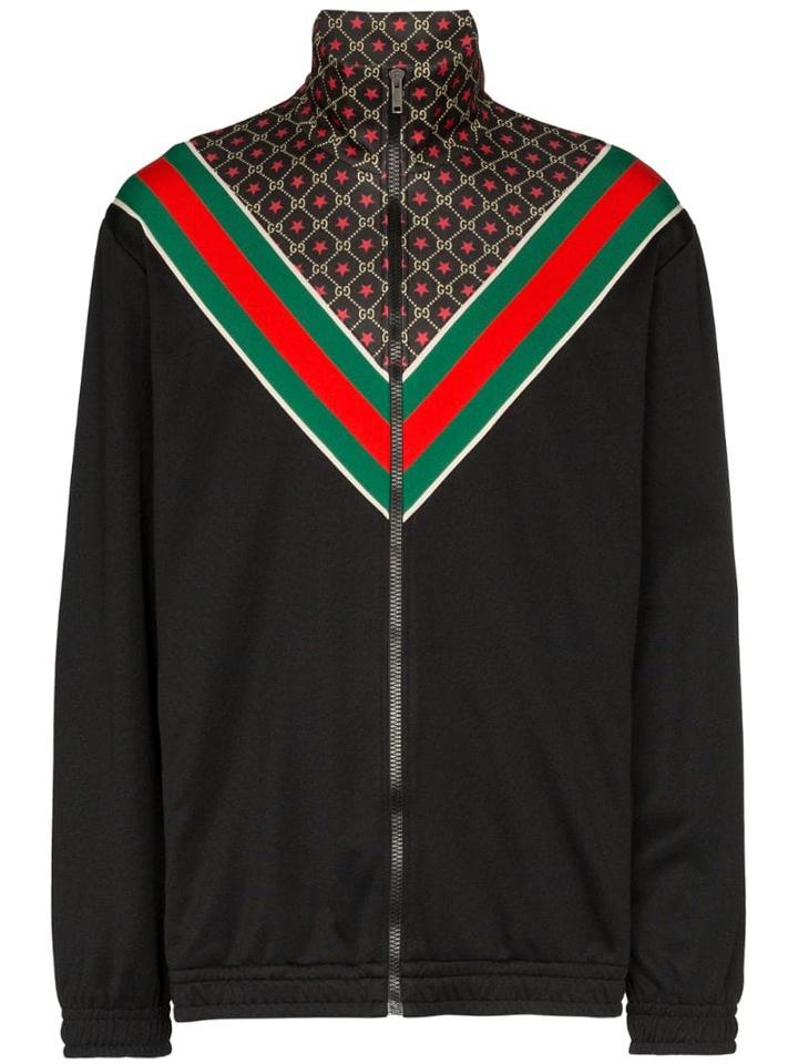 Gucci Gg Star Print Track Jacket - Black