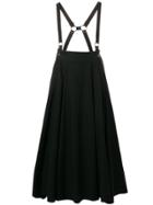 Y's Suspender Maxi Skirt - Black