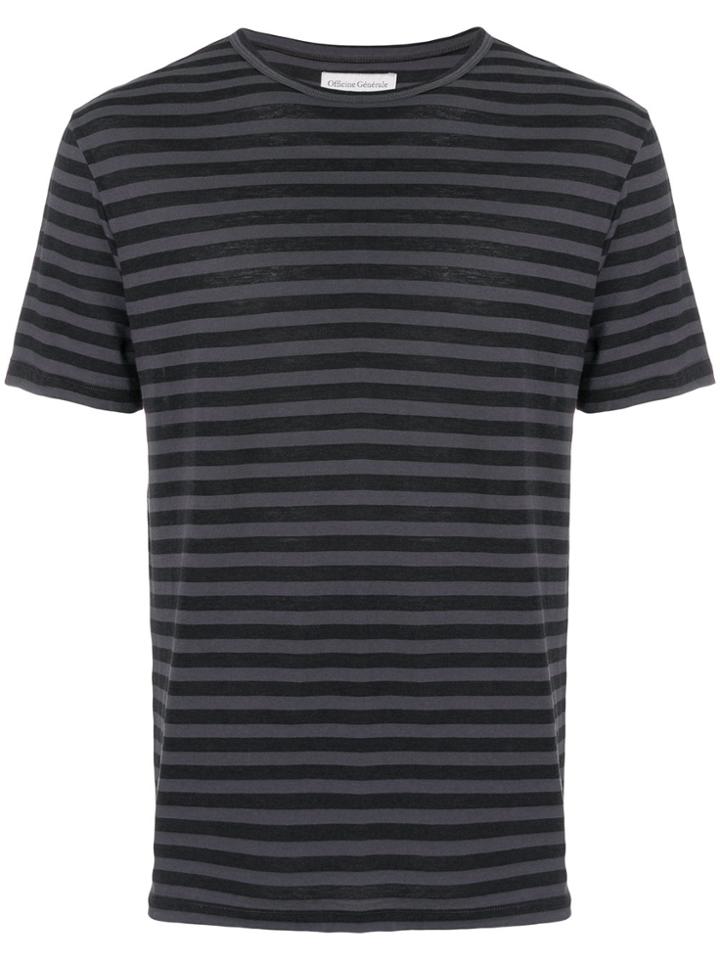 Officine Generale Striped T-shirt - Grey
