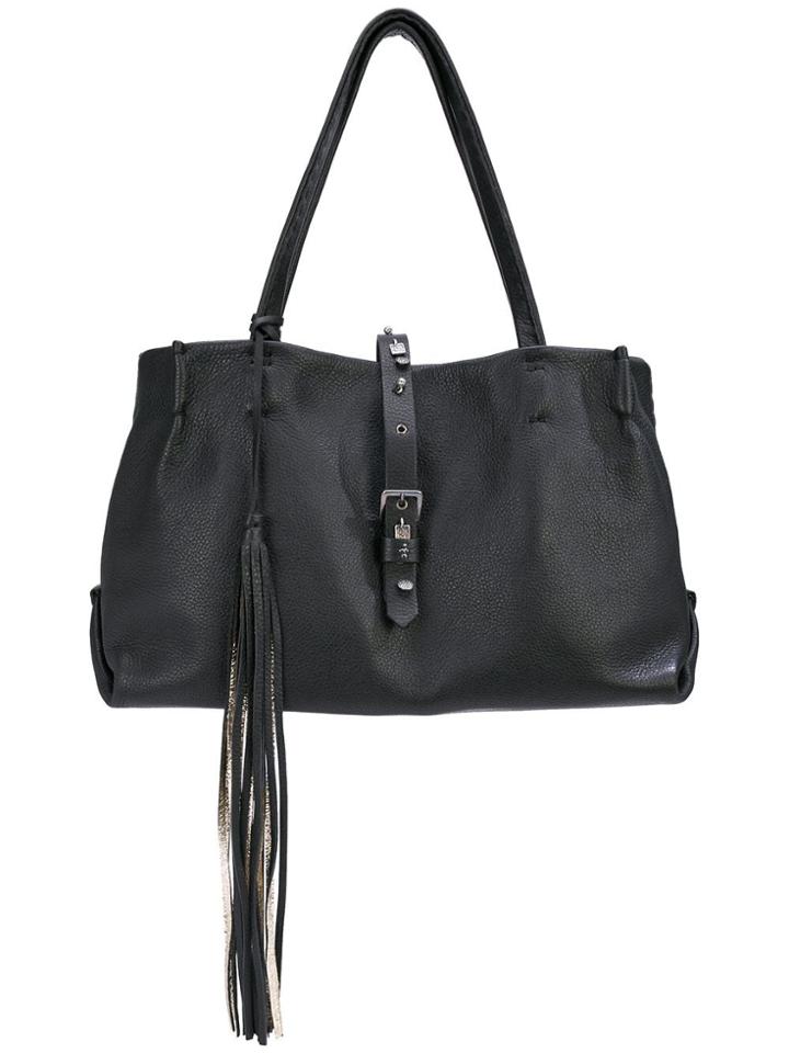 Henry Beguelin Tassel Tote Bag - Black