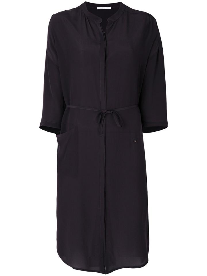 Humanoid - Placket Dress - Women - Silk - Xs, Black, Silk