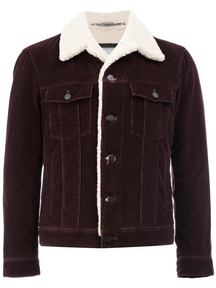 Lanvin - Shearling Denim Jacket - Men - Cotton/calf Leather/viscose/lamb Fur - 50, Red, Cotton/calf Leather/viscose/lamb Fur