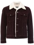 Lanvin - Shearling Denim Jacket - Men - Cotton/calf Leather/viscose/lamb Fur - 50, Red, Cotton/calf Leather/viscose/lamb Fur