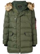 Alpha Industries Hooded Padded Coat - Green