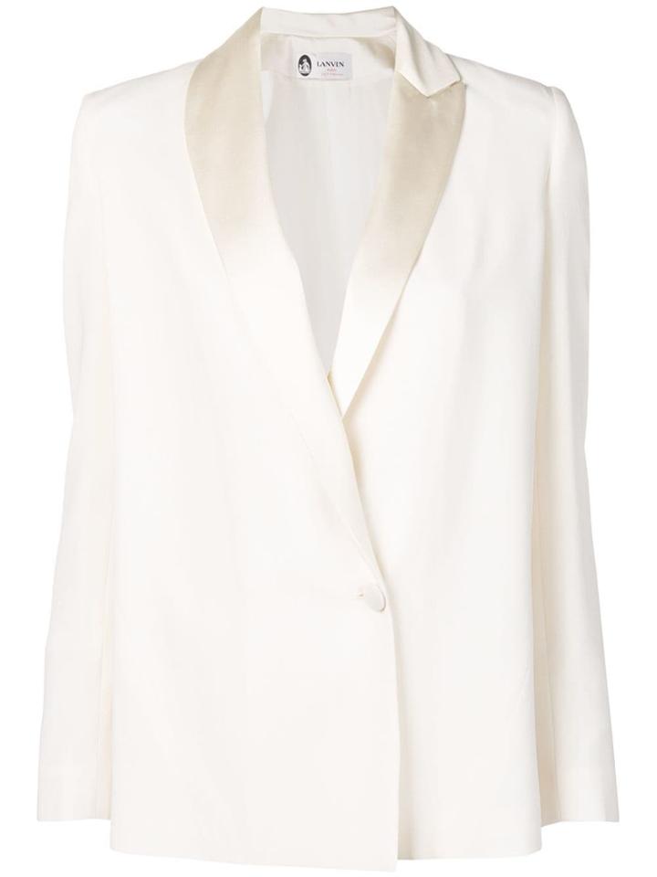 Lanvin Satin-trimmed Crepe Jacket - White