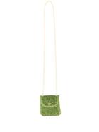 Gcds Sparkly Knit Chain Purse - Green
