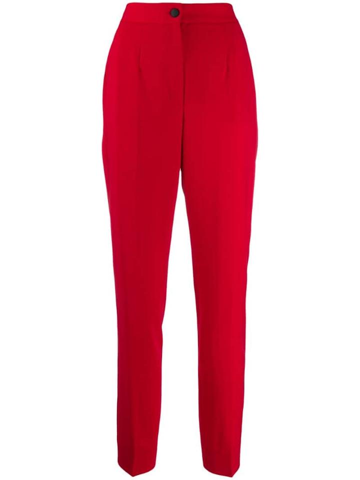 Dolce & Gabbana High Waisted Trousers - Red