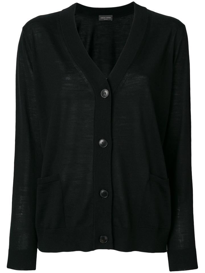 Roberto Collina Classic Cardigan - Black
