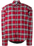 Vetements - Oversized Checked Shirt - Women - Cotton/viscose - M, Women's, Red, Cotton/viscose