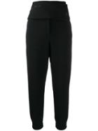 Balossa White Shirt Off-centre Button Fastening Trousers - Black