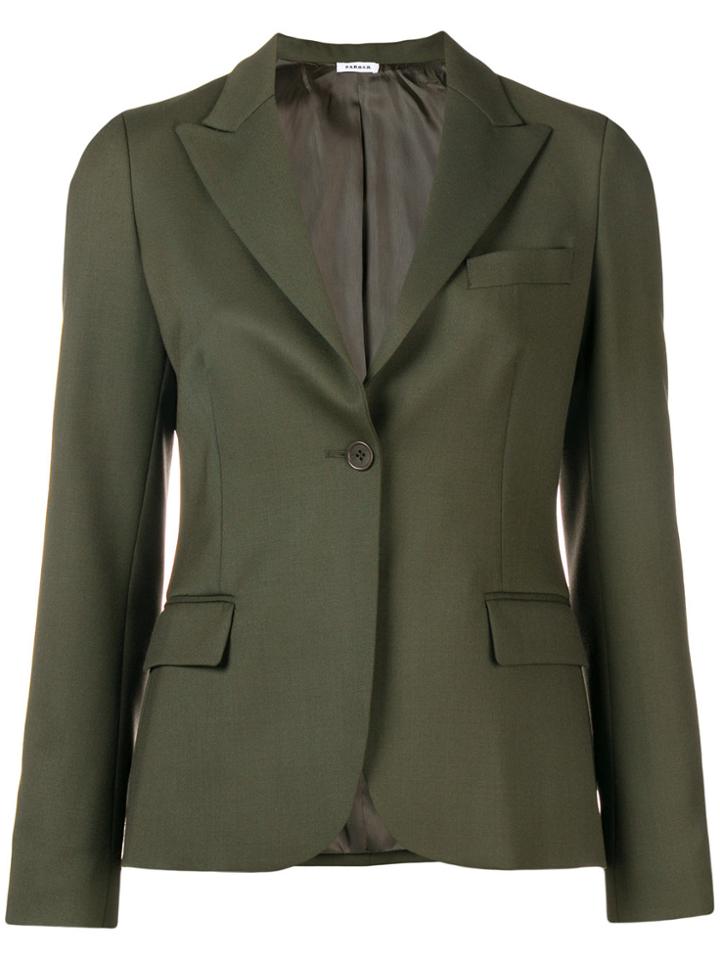 P.a.r.o.s.h. Classic Single-breasted Blazer - Green