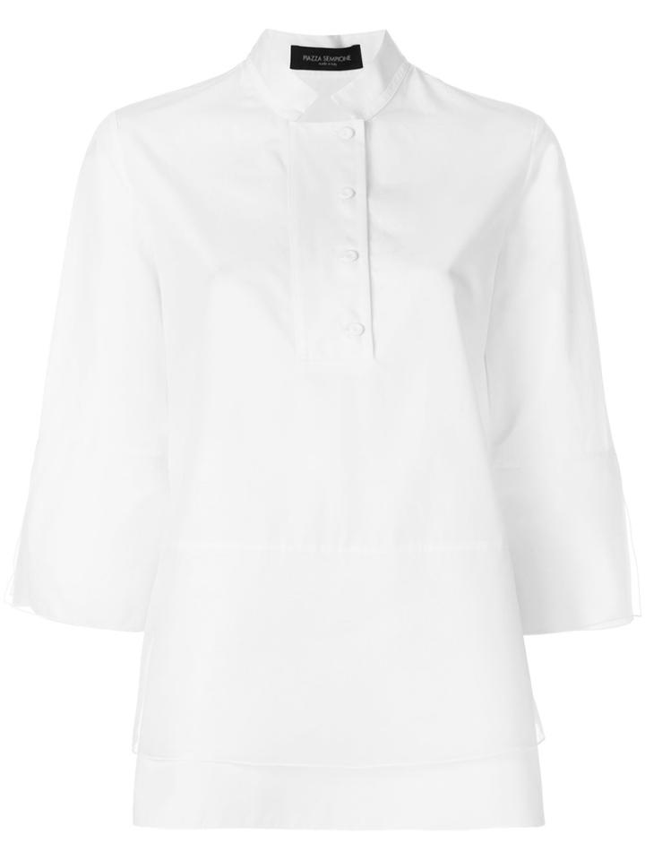 Piazza Sempione Henley Shirt - White