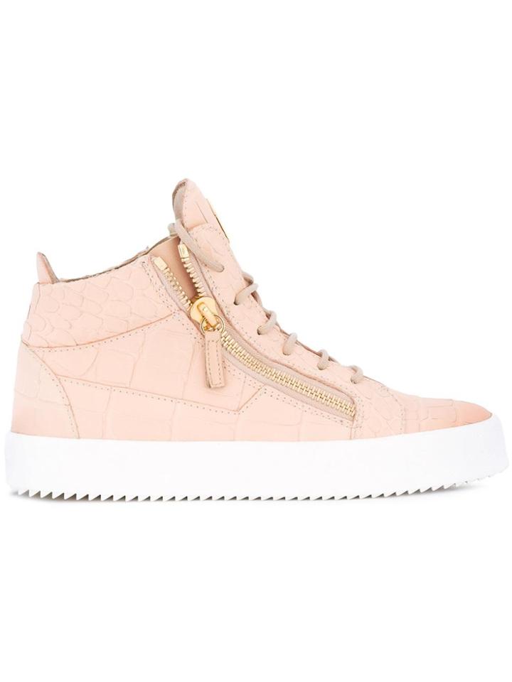 Giuseppe Zanotti Design Kriss Mid-top Sneakers - Nude & Neutrals