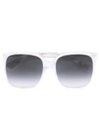 Gucci Eyewear Oversize Gradient Square Sunglasses - White
