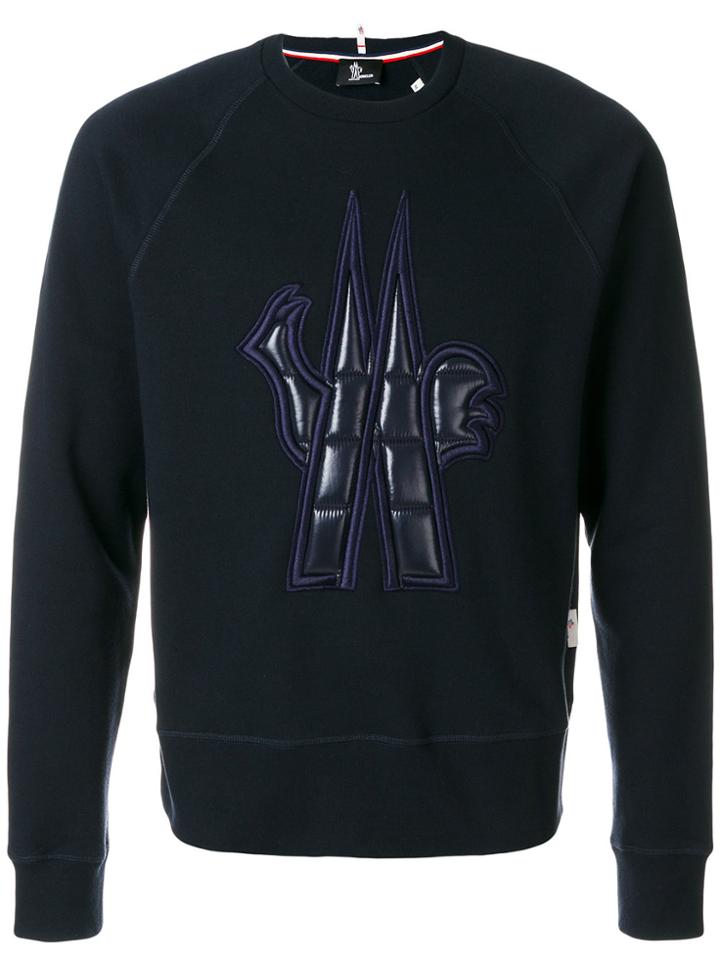 Moncler Grenoble Quilted Patch Sweatshirt - Blue