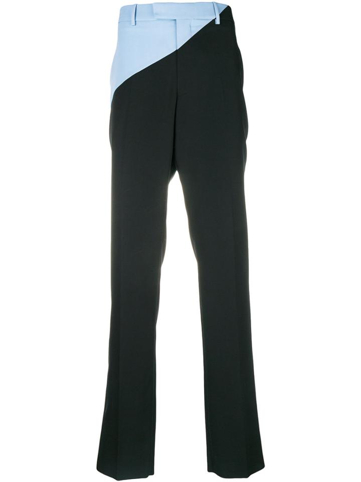 Calvin Klein 205w39nyc Bicolour Straight Leg Trousers - Black