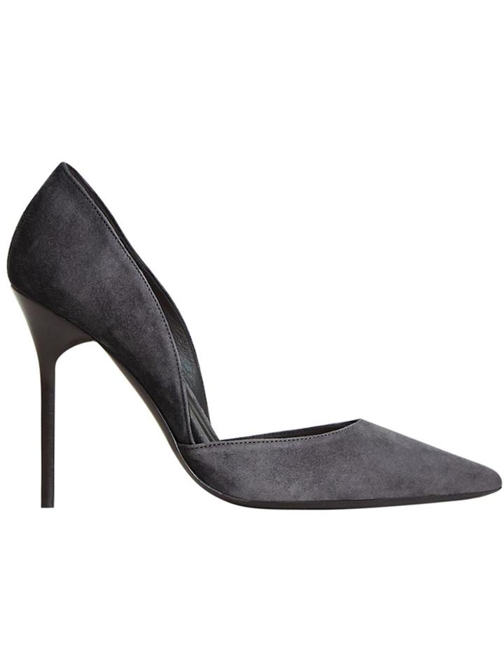 Burberry Cutaway Suede Pumps - Grey