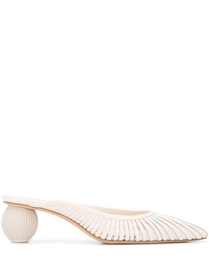 Cult Gaia Pia Mules - White