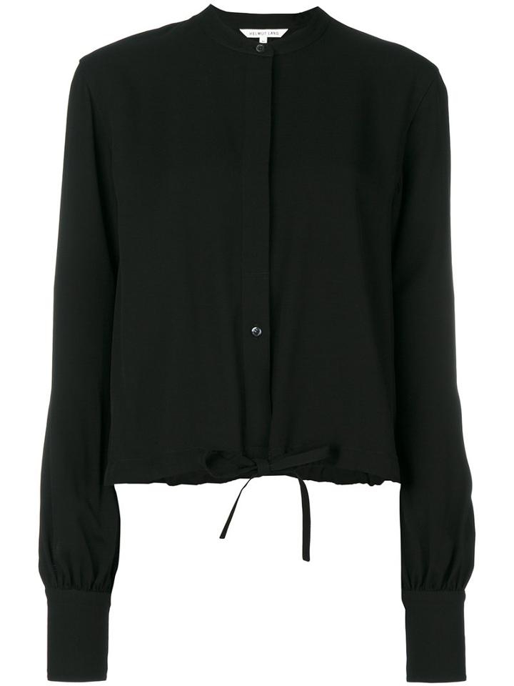 Helmut Lang - Slit Back Shirt - Women - Viscose - M, Black, Viscose